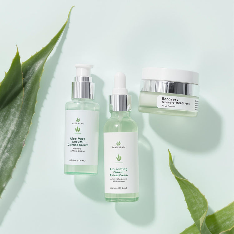 Beruhigende Pflegeserie mit Aloe Vera und Panthenol für gereizte Haut