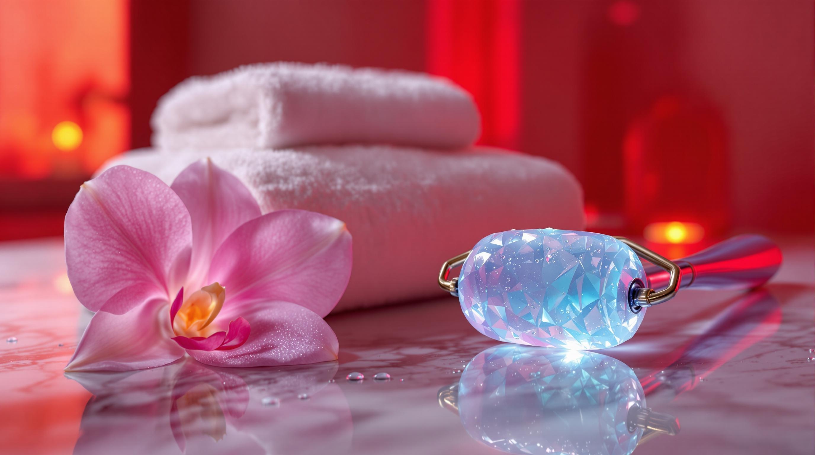 Luxuriöse Hautpflege-Behandlung im Spa-Ambiente mit LED-Technologie